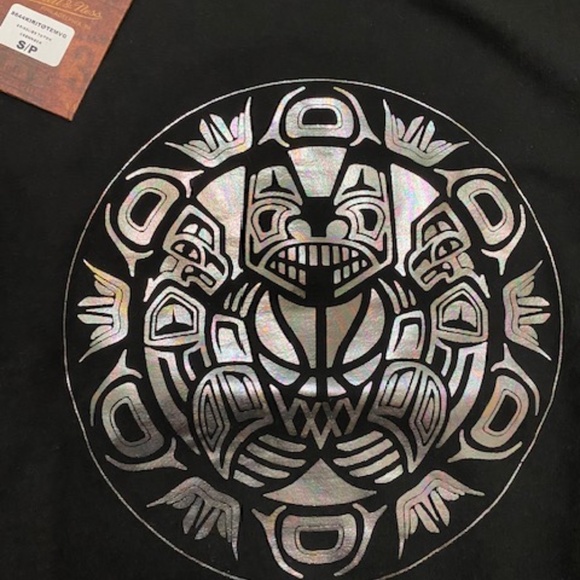 Mitchell & Ness Vancouver Grizzlies Iridescent Totem Black Silver Crewneck NWT - Picture 3 of 7